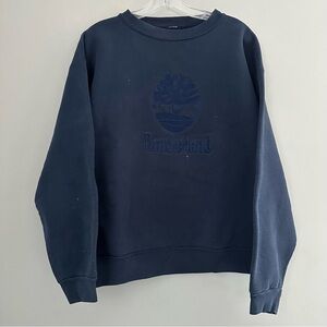 90s Vintage TIMBERLAND Weathergear logo navy crewneck sweater XL oversize retro